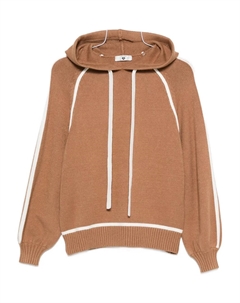 Джемпер с контрастной отделкой, коричневый Twinset