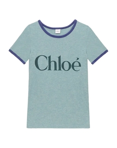 Футболка с логотипом, синий Chloe