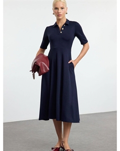 Миди платье, marine blue Trendyol