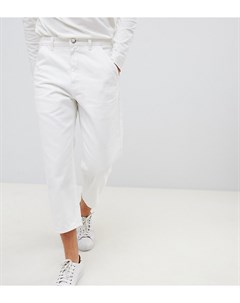 Белые прямые укороченные джинсы Noak