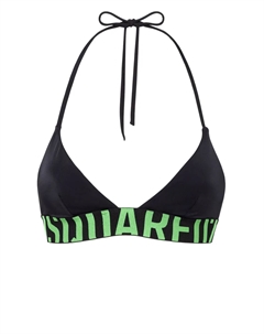 Лиф бикини с логотипом, черный Dsquared2