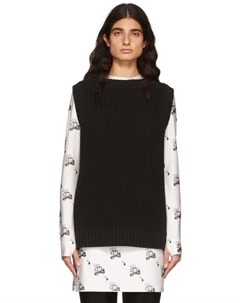 Черный хлопковый жилет We11done