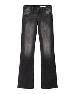 Джинсы Bootcut, Black denim Bershka