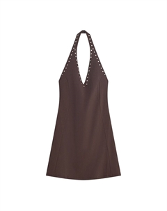 Мини платье, Dark brown Bershka