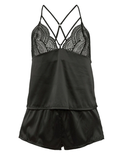Короткий пижамный комплект Dreams, Black Vivance