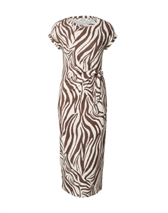 Летнее платье Milla, Brown/White Edited