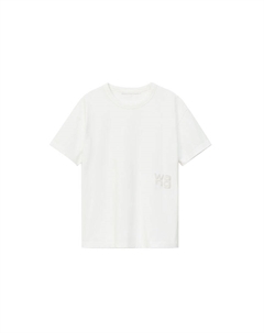 Футболка с рукавом дроп-шилдер женская белая Alexander wang