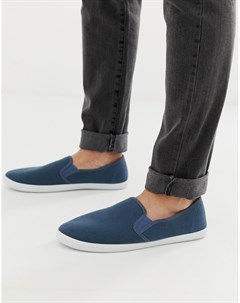 Темно синие туфли слипоны Dunlop