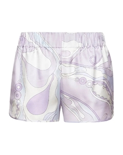 Шорты с эластичным поясом и принтом "Орхидея" Pucci