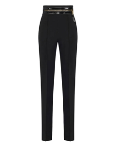 Брюки с завышенной талией, черный Elisabetta franchi