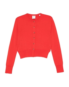 Кардиган из мериносовой шерсти лилового цвета, красный Calvin klein collection