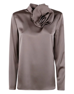 Рубашка с цветочными аппликациями, коричневый Emporio armani