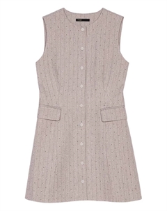 Платье со стразами, серый Maje