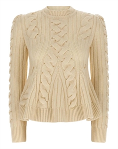 Свитер в стиле «косичка», нейтральный Alexander mcqueen