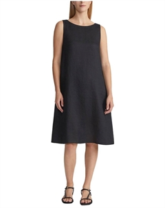 Plus Преобразуемое платье из льна Hartley, черный Lafayette 148 new york