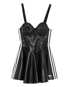 Платье из искусственной кожи, черный Adidas