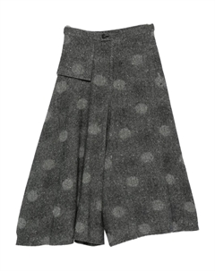 Юбка в горошек, серый Yohji yamamoto