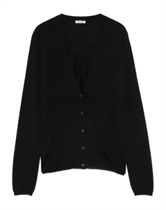 Кардиган с V-образным вырезом, черный Miu miu
