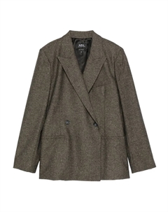 Двубортный пиджак на пуговицах, коричневый A.p.c.