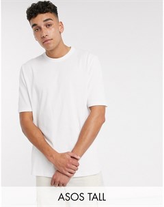 Белая свободная футболка из плотной ткани Tall Asos white