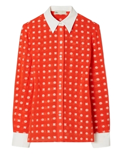 Блузка в горох, красный Tory burch