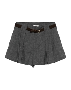 Плиссированные шорты с поясом, серый Sandro