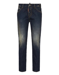 Джинсы Cool Girl с эффектом темного песочного потертости, синий Dsquared2