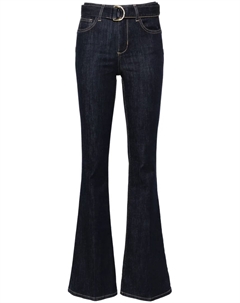 Расклешенные джинсы с поясом, синий Liu jo