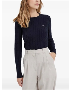 Свитер крупной вязки, синий Gant