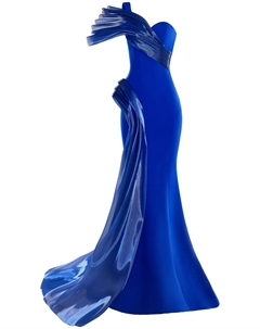 Вечернее платье с драпировкой, синий Gaby charbachy