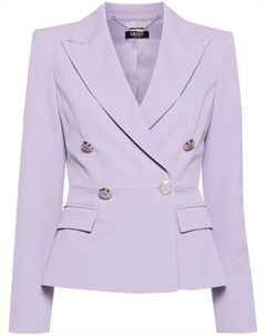 Твиловый двубортный пиджак, фиолетовый Liu jo