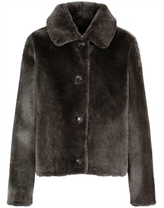 Шуба из искусственного меха, серый Yves salomon