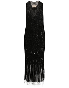 Платье макси тонкой вязки, черный Uma wang