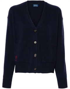 Кардиган с вышитым логотипом, синий Polo ralph lauren