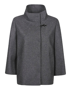 Куртка на молнии с высоким воротником, серый Fay