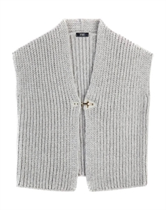 Кардиган на застежке-крючке, серый Fay