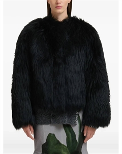Дубленка из пушистого овчины, черный Marni