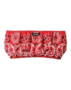 Топ Printed Poplin Bra Top, Rosso/Bianco Miu miu