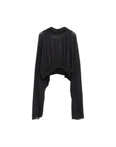 Толстовка Cropped Hooded Tunic, Black Rick owens