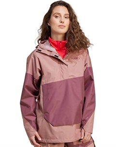 Куртка-анорак женская TERREX Xploric 2.5L Climaproof с капюшоном, красно-розовый Adidas