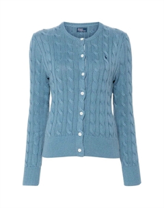 Кардиган с вышивкой пони, небесно-голубой Polo ralph lauren