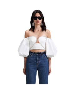 Автопортрет Женская Футболка Чисто Белая Self-portrait