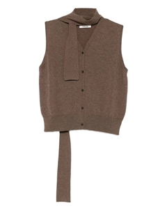 Жилет из шерсти мериноса, коричневый Cordera