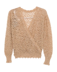 Джемпер крупной вязки, коричневый Twinset