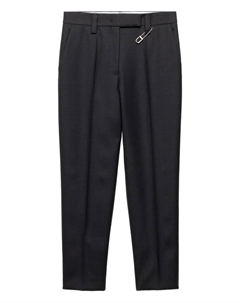 Габардиновые брюки с булавкой, серый Prada