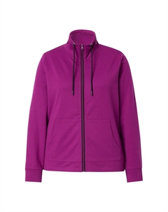 Худи с капюшоном на молнии, Dark pink Ulla popken