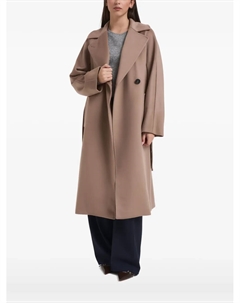 Двубортное пальто RESINA с поясом, коричневый Weekend max mara