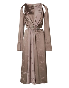 Платье с драпировкой, коричневый Tory burch