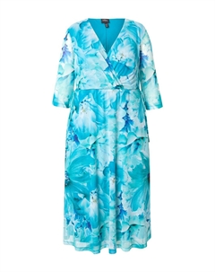 Миди платье, Blue/Royal blue/Light blue Ulla popken