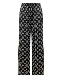 Брюки в полоску с принтом, черный Casablanca